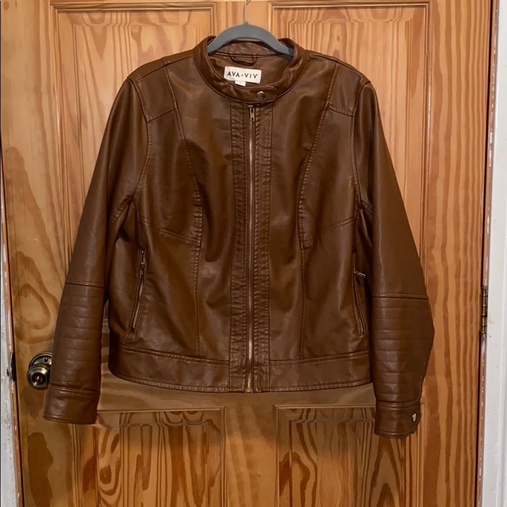Faux leather jacket
